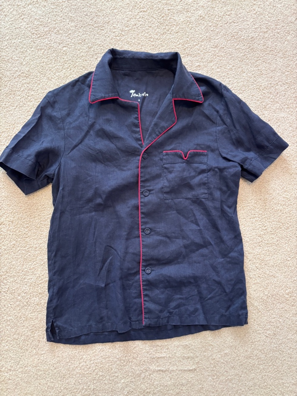 Tombolo Resort Linen Navy Shirt